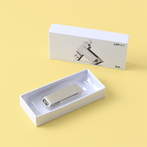 Chất lượng hàng đầu Logo thiết kế Quà Tặng ủng hộ cajas Para joyas Ribbon Organizer gói dây chuyền Womens ổ đĩa flash bao bì hộp USB - Product Image 5