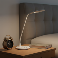 Lampe de bureau LED DC portable, moderne et simple, en ABS, avec loupe flexible et réglable, pour la lecture et la protection des yeux dans les chambres