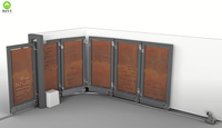 Dernières conceptions de porte principale avec porte tournante coulissante Sculpture en aluminium porte de Train portes d'allée