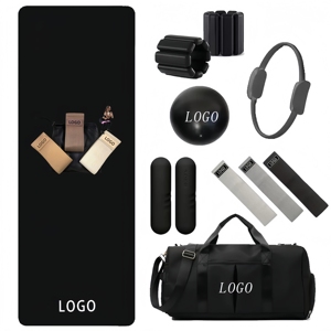 CZFIT - Juego de Bandas de Resistencia para Pilates con Logotipo Personalizado OEM, Tapete de Yoga de Goma PU, Bandas de Tela para Glúteos, Kit de Yoga y Pilates - Product Image 1