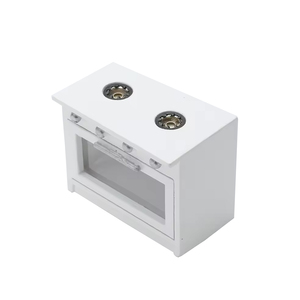 Accesorios de casa de muñecas de madera muebles en <span class=keywords><strong>miniatura</strong></span> 1:12 Mini estufa de Gas horno <span class=keywords><strong>microondas</strong></span> muñeca cocina modelo Juguetes - Product Image 3