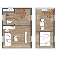 Maison mobile préfabriquée prête à l'emploi, cabine modulaire en forme de capsule pour hôtel, appartement, nouveau design inspiré de l'Apple