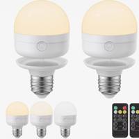 Ampoule LED portable rechargeable intelligente avec télécommande RGB E27/E14, charge USB, intensité variable, CRI élevé 80
