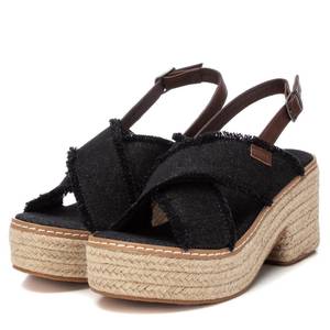Refresh Women's Heeled <b>Sandal</b> Black 171596 Platform Espadrille Style - Product Image 3
