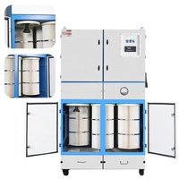 Collecteur de poussière industriel pour découpe laser et usinage des métaux - Filtration à cartouche par jet pulsé 180m² 0,3μm 11kW 9 éléments Contrôle PLC