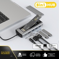 Station d'accueil USB-C transfrontalière multifonctionnelle / Hub USB 3.0 pour l'extension des ports SSD/M.2 et des boîtiers de disques durs externes