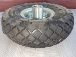 Nouvelles roues en caoutchouc polyuréthane pleines 4.10/3.50-4, anti-crevaison, sans air, avec roulement à billes 5/8, pour chariot à main/chariot de transport, capacité 150 kg - Product Image 6