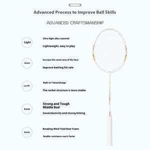 <span class=keywords><strong>Raquette</strong></span> de <span class=keywords><strong>badminton</strong></span> professionnelle ultra-légère simple ou double, authentique, entièrement en fibre de carbone, pour amateurs, juniors, légèrement dure, faible poids, officielle - Product Image 4