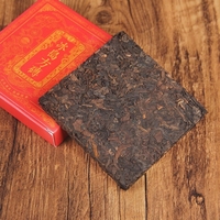 Thé Pu'er du Yunnan, thé vieilli, boîte cadeau de thé en briques carrées à neuf compartiments, île du chocolat