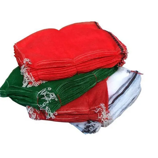 Di plastica PE raschel della rete della maglia di patate sacchetti di 50 kg, HDPE sacchetto della maglia per la verdura e la frutta