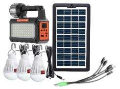 Портативный автономный комплект солнечной энергии с Липовой батареей, контроллер MPPT, фонарик, зажигалка, зарядка, радио, стартер - Product Image 5