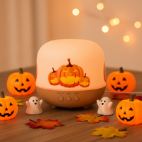 Diffuseur d'huiles essentielles à ultrasons avec logo personnalisé ODM OEM, design à thème d'Halloween, humidificateur d'air USB pour la maison, pour cadeau