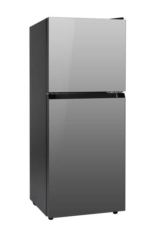 New conditions for BCD-138 frost-free top-mounted refrigerators with stainless steel doors and electric compressors for home and hotel use.