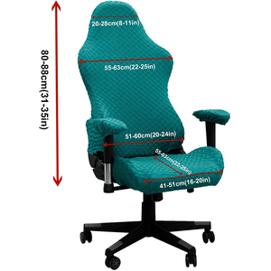 Housse de fauteuil de jeu antidérapante et lavable, couleur personnalisée, taille universelle, facile à installer, extensible, en spandex/polyester uni - Product Image 5