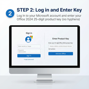 Office 2024 Home and Business Lifetime License Key Bind Own <strong>Account</strong> Global Activation for PC/Mac Digital Key in Stock - Product Image 3