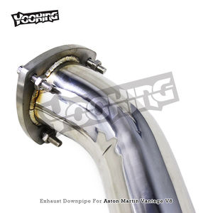 사용자 정의 헤더 스트레이트 다운 파이프 애스턴 마틴 V8 밴티지 4.7 2009-2022 경주 스포츠카 무료 흐름 파이프 SS304 배기 머플러 - Product Image 2