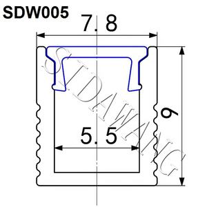 <span class=keywords><strong>Profilé</strong></span> d'extrusion LED <span class=keywords><strong>en</strong></span> <span class=keywords><strong>aluminium</strong></span> miniature à montage <span class=keywords><strong>en</strong></span> surface SDW005 7,8 x 9 <span class=keywords><strong>mm</strong></span> - Product Image 2