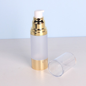 Factory direct sales wholesale of 15ml, 30ml, 50ml and other sizes, gold and silver vacuum <b>bottles</b> with imitation electroplated - Product Image 1