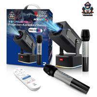 Projecteur Android 4K Orangutan HCS350PLUS avec batterie intégrée, 450 lumens, projection 150 pouces, haut-parleur karaoké pour home cinéma KTV