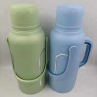 Botol Termos Plastik Terisolasi 3.2L dengan Tutup dan Pegangan, Botol Air untuk Kantor, Luar Ruangan, dan Berkemah