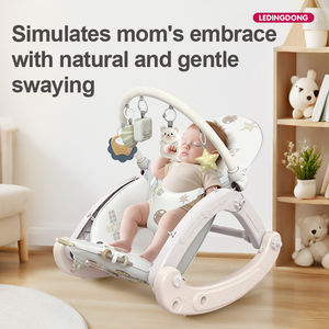 Grow with Me Centre d'activités pour bébé 4 en 1 Trotteur pour tout-petits Fauteuil à bascule pour nouveau-né Piano pour bébé Tapis de jeu pour bébé - Product Image 3