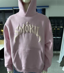 เสื้อฮู้ดดี้สตรีทแวร์พิมพ์ลาย 3 มิติ ผ้าฝ้ายเฟรนช์เทอร์รี่ 100% ขนาดโอเวอร์ไซส์  แบบสวมหัว พิมพ์ลายพัฟฟ์ หนานุ่ม - Product Image 1