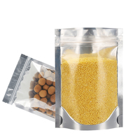 Échantillon de sac d'emballage alimentaire refermable à fermeture éclair avec fenêtre transparente