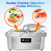 Machine d'emballage sous vide industrielle à double chambre, machine d'emballage sous vide alimentaire commerciale pour l'usine de transformation des aliments et de la viande