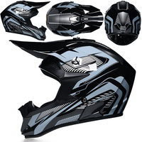 Casque de moto tout-terrain Coque résistante aux chocs en ABS Couche de tamponnage EPS Visière extensible amovible Doublure respirante