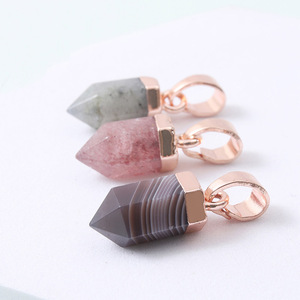 Collar Personalizado con Piedra de Nacimiento de Ágata, Chapado en Oro, Letras de Acero Inoxidable en una Cadena de Cuerda para Joyería DIY - Product Image 2