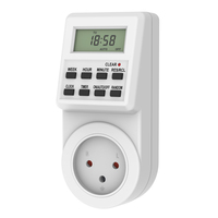 Wattsave Endüstriyel Hastane Kullanımı 230V 16A İsrail Fişi Dijital Akıllı Priz Günlük/Haftalık Programlama IP22 CE Güç Kaynağı için