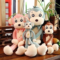 Lisa Mainan Monyet Bayi Baru Boneka Monyet Lucu Lengan Panjang Super Lembut Isi Kapas PP Bordir 40cm Hadiah Ulang Tahun