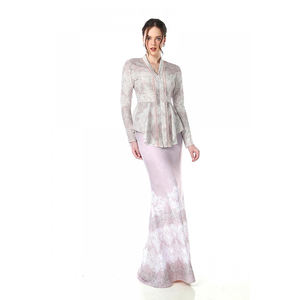 Ultima moda modello <span class=keywords><strong>Online</strong></span> Malaysia Floral Design Plus Size donna Jilbab Baju Kurung <span class=keywords><strong>abbigliamento</strong></span> islamico - Product Image 3