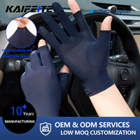 Gants de soleil à deux doigts, antidérapants, respirants, ultra-fins en soie glacée, pour la conduite, pour hommes et femmes, cyclisme, directement de l'usine