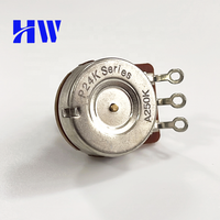Potentiomètre de guitare électrique 24 mm, axe métallique, faible bruit, contrôle rotatif du volume et de la tonalité, A500K B500K, style CTS, remplacement