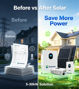 Sistema de Almacenamiento de Energía Solar Híbrido Fotovoltaico para Techo, Trifásico, MPPT, de 5KW, 8KW, 10KW, 20KW, 25KW, 50KW - Product Image 2