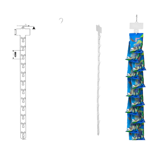 Grocery Hanger Display Hanging <b>Plastic</b> Packing <b>Strip</b> Clip for Warehousing & Supermarket Supplies - Product Image 2