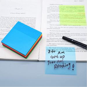 Pegatina adhesiva de plástico transparente para mascotas, notas adhesivas extraíbles con goma translúcida de un solo lado transparente - Product Image 3