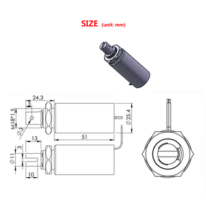Micro Dc 12V 24V 15Mm 20Mm Điện Từ Hình Ống Mini Loại Kéo Đẩy - Product Image 6