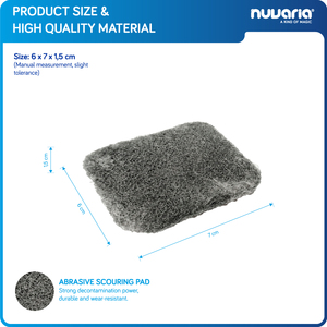 Spugne abrasive in lana d'acciaio con sapone incorporato, scrubber per pulizia intensiva per cucina e uso domestico - Product Image 3