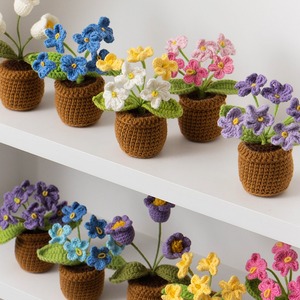 Mini-bassin tressé à la main DIY pour plantes, en fil crocheté, ornement de bureau, cadeau personnalisé pour la Fête des Enseignants - Product Image 4