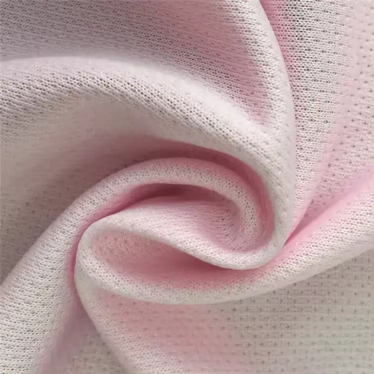 SYG015 stoffe tessile materia prima traspiraglia in poliestere maglia occhio uccello maglia t shirt tessuto per felpa abbigliamento sportivo