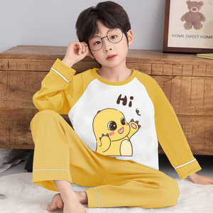 Pyjamas pour enfants à motifs personnalisés, Combinaison à manches longues pour <span class=keywords><strong>garçon</strong></span>, Vêtements de maison en pur coton pour garçons, Convient pour l'extérieur par les adolescents - Product Image 2
