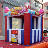 Portable carnaval crème glacée pop-corn nourriture boisson décrochage tente d'air mini gonflable barbe à papa stand gonflable cube cabine tente
