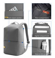 Kingsons – sac à dos d'école léger en Polyester RPET 600D pour enfants, sacoche étanche pour tablette d'affaires de 15.6 pouces