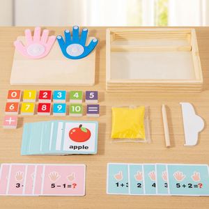 Juego de Contar 2 en 1 para Niños, Juguete de Madera para Dibujar con Arena y Operaciones con los Dedos, Regalo de Cumpleaños para Niños y Niñas - Product Image 5