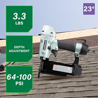 Kit cloueur pneumatique Metabo HPT Pro - Cloueur pour menuiserie, finition fine, aluminium, chargeur de clous de calibre 23, clous de 1/2 à 2 pouces, intégré
