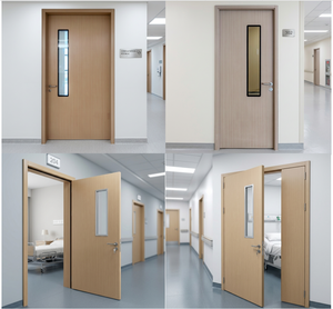 Portes d'hôpitaux en acier à grain de bois, style fenêtre, antibactériennes et étanches, pour maisons de retraite, par Yonking - Product Image 4