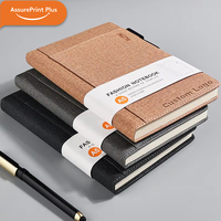 Carnet personnalisé A5 B5 à couverture rigide en tissu pour réunions d'affaires et planification de projets, avec texture en lin épissé