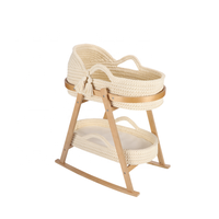 Nouvelle Tendance : Chaise Berçante Moderne pour Panier Moïse – Design en Bois Durable et Sûr, Meilleure Vente, Couleurs Naturelles/Personnalisables